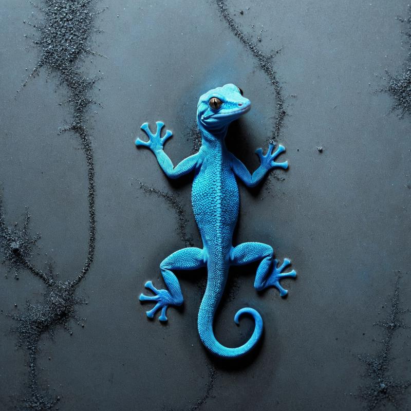 20240810_035137 white-toned gecko in a bathroom, ancient, intricate azure and black _lora_SDXL_Black_Sa_May_0.75_ metal-textured, fresh, bright 3615260780 c=6 50 0.4 DPM++ 2M Karras zavychromaxl_v90.jpg